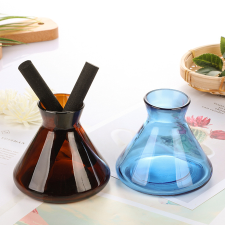 Color conical glass diffuser bottle